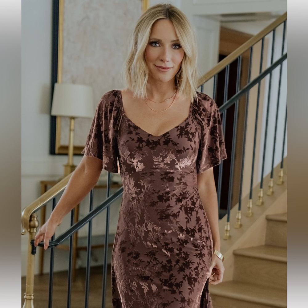 BALTIC BORN EVERLY VELVET MAXI DRESS
